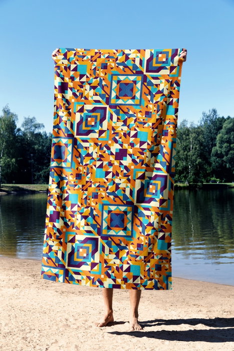 Mijölnir Rug 70 Toalla de Playa Multicolor 70x130 cm 70% Poliéster / 30% Poliamida Tejido Microfilamento